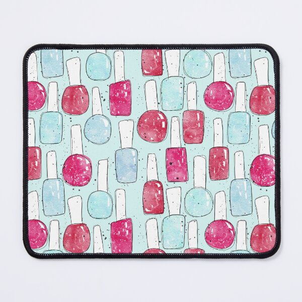 Item preview, Nail Polish | Duck Egg and Cherry Red Pattern designed and sold by RebeccaFlaherty.
