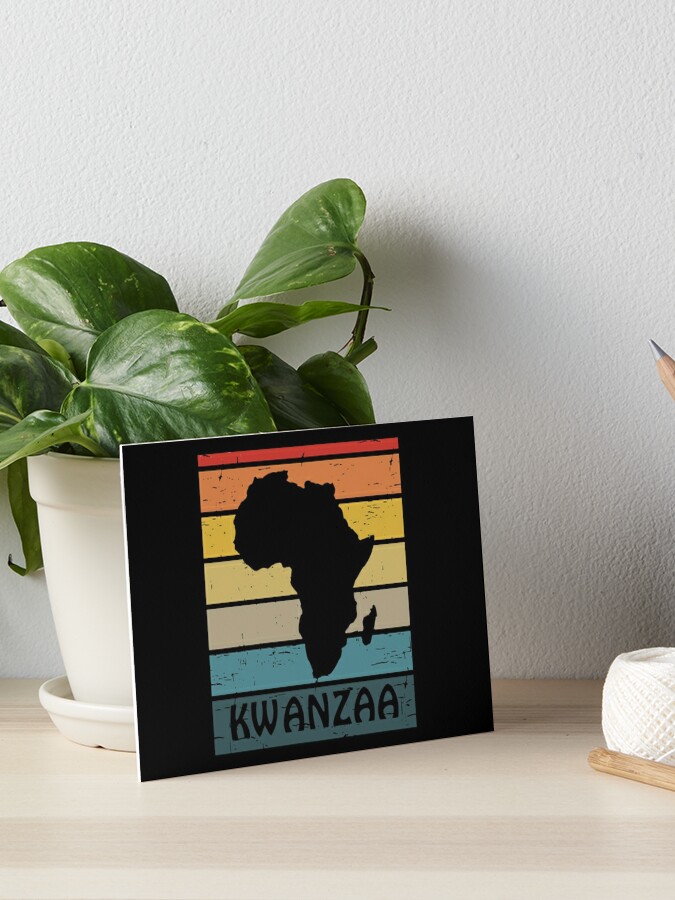 Happy Kwanzaa Ethnic African Woman Art Board Print for Sale by