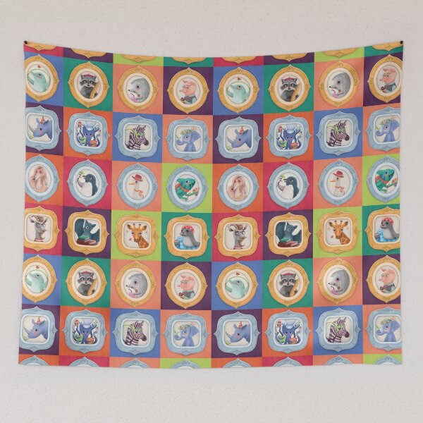 Item preview, Funny Animals in Frames, cute and whimsical designed and sold by ellastella.