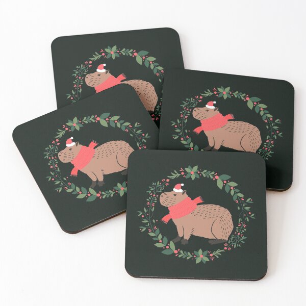 Item preview, Capybara Cappy Christmas for Capybara lovers designed and sold by KlaraMacinka.