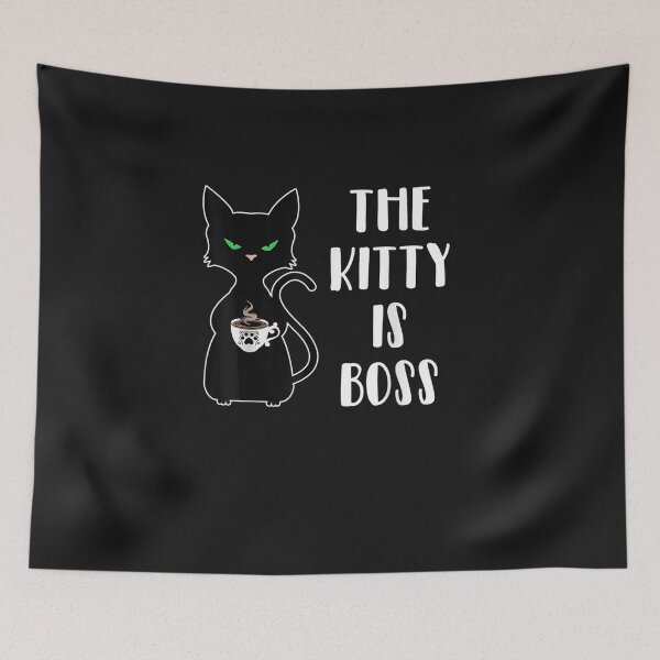 Item preview, The Kitty is Boss Shirt,Black Cat Boss Shirts,Funny Boss Cat T-Shirt designed and sold by shop   luisant.