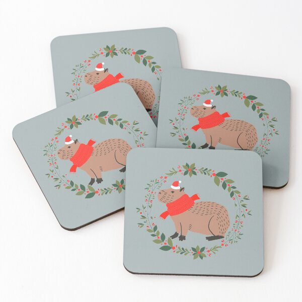 Item preview, Capybara Cappy Christmas for Capybara lovers designed and sold by KlaraMacinka.