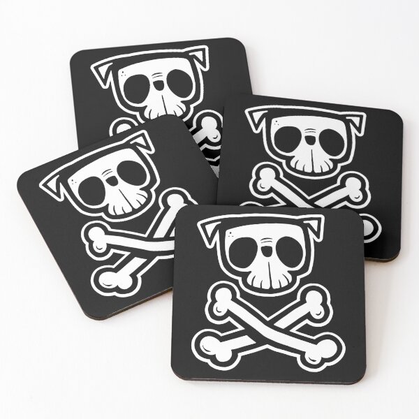 Item preview, Pug Dog Cute Skull and Crossbones designed and sold by Huhnerdieb Apparel.