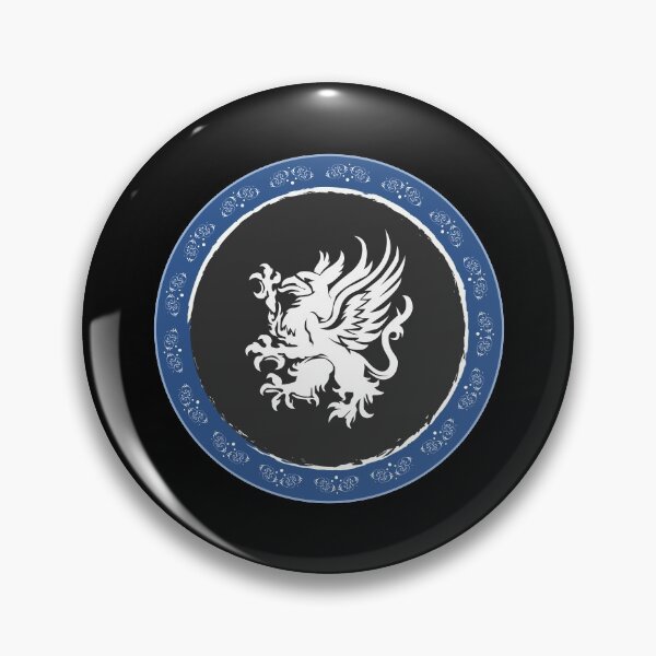 Item preview, Grey Warden Blue Heraldry - Dragon Age Geometric Art designed and sold by Yannick Toney.