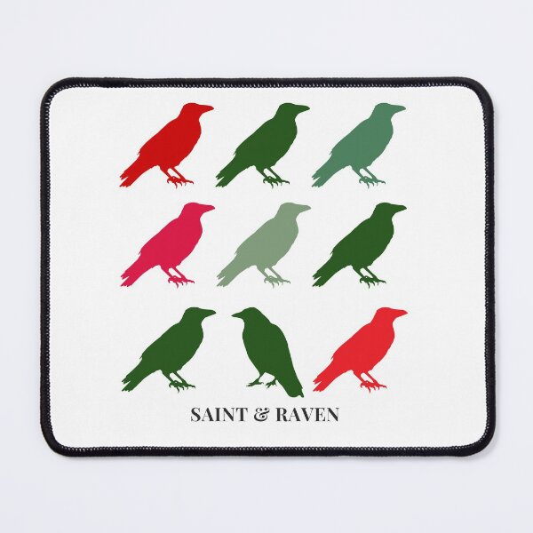 Item preview, Nine Green and Red Ravens Christmas Season designed and sold by Saint and Raven.