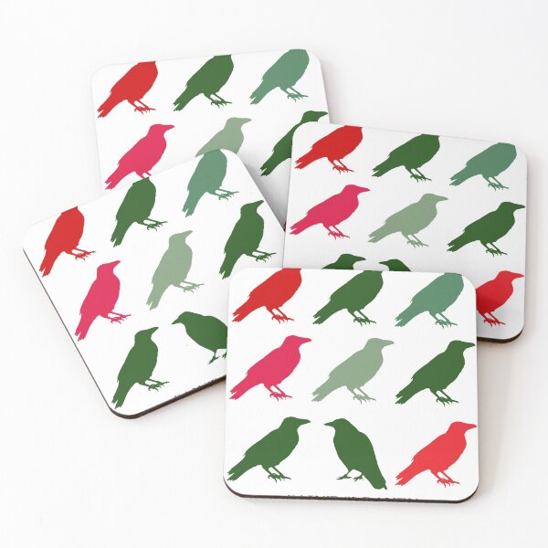Item preview, Nine Green and Red Ravens Christmas Season designed and sold by Saint and Raven.