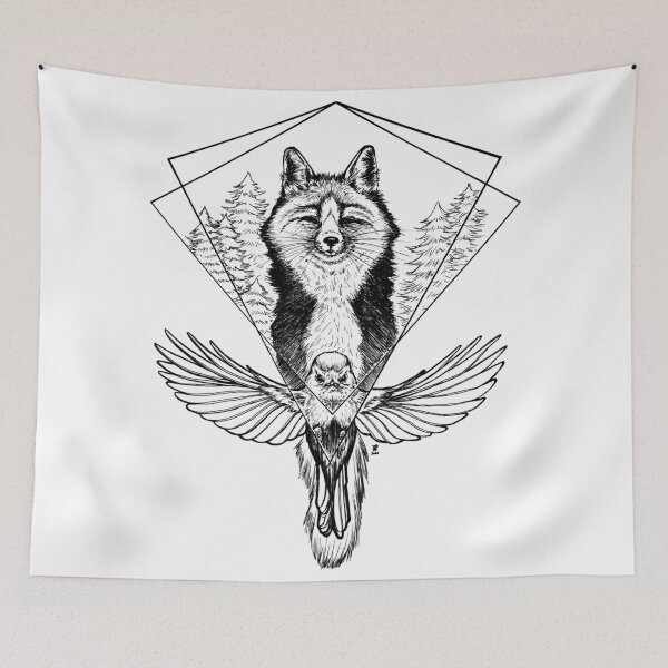 Item preview, Fox and titmouse - old friends designed and sold by camarocaro.