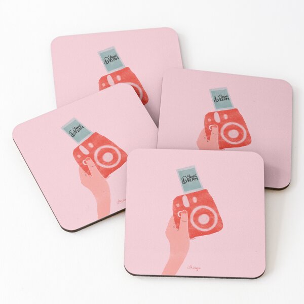 Item preview, Woman with Poloroid Camera Digital Illustration in Pink designed and sold by NAYANA S KUMAR.