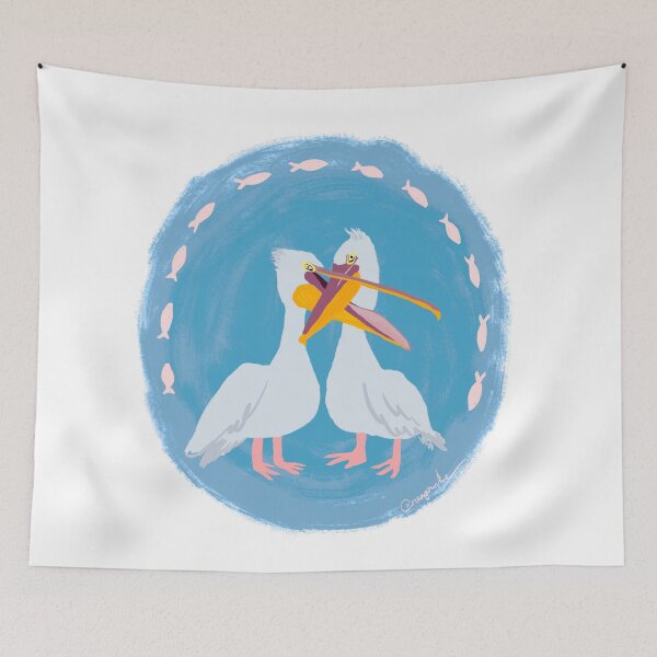 Item preview,  Pelican couple and fish designed and sold by orangerinka.