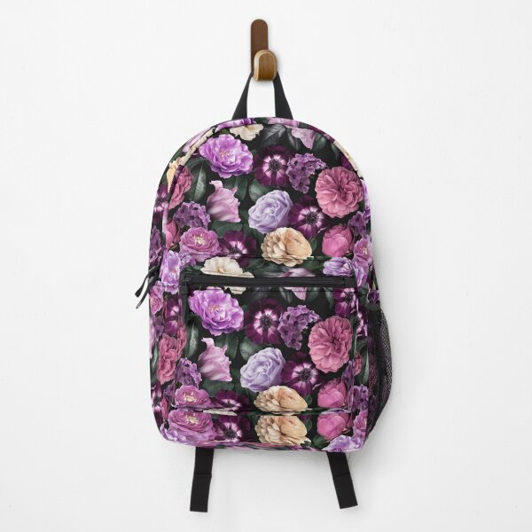 Item preview, Midnight Garden - Vintage Flowers. Purple Roses, Anemone and Ranunculus. designed and sold by RinaMDesigns.