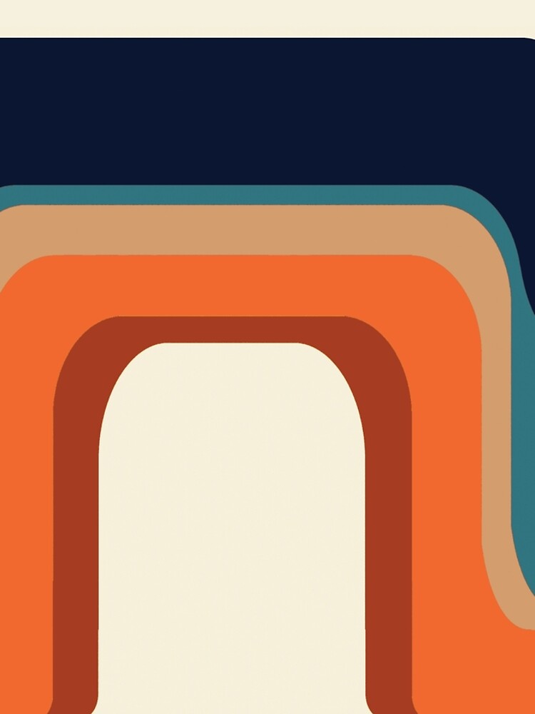 Mid-Century Modern Meets 1970s Orange and Blue Rainbow by MonstersMashU
