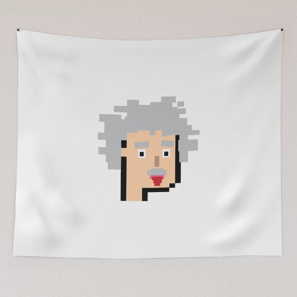 Item preview, Cryptopunk NFT blockchain, non fungible token. Pixel art character designed and sold by Galena Georgieva.
