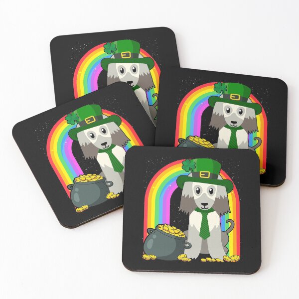 Item preview, Afghan Hound Rainbow Irish Clover St Patrick Day Dog Gift design designed and sold by theodoros20.