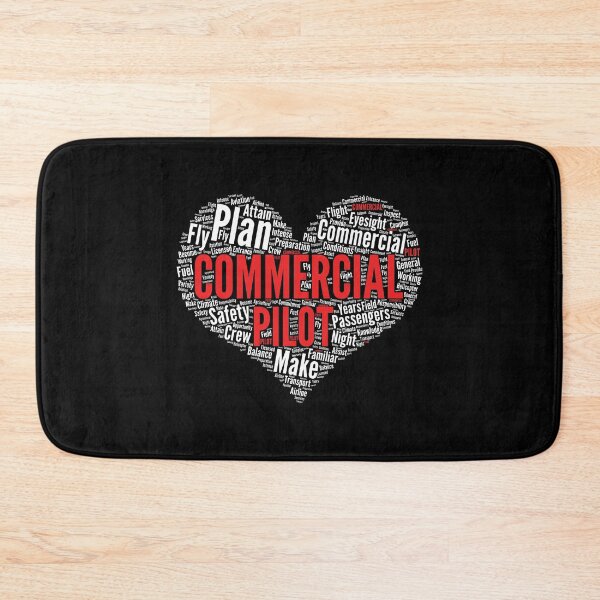 Item preview, Airplane Commercial Pilot Heart Shape Word Cloud product designed and sold by theodoros20.