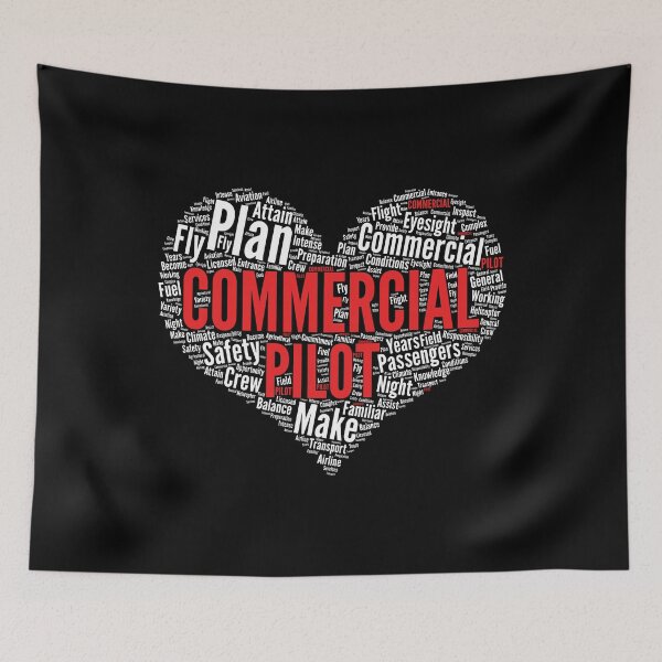 Item preview, Airplane Commercial Pilot Heart Shape Word Cloud product designed and sold by theodoros20.