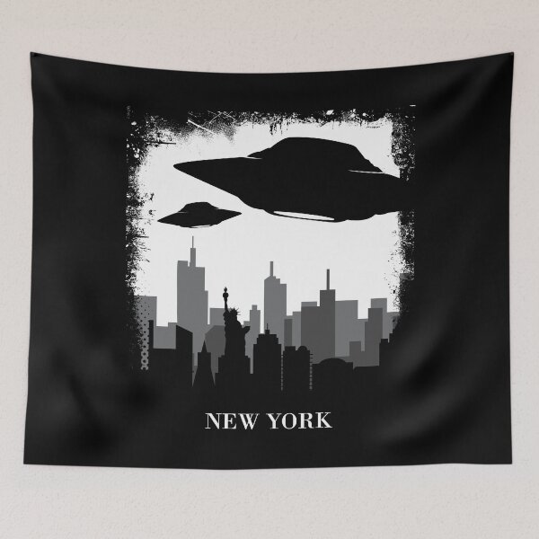Item preview, Alien Abduction - UFO New York City Gift design designed and sold by theodoros20.