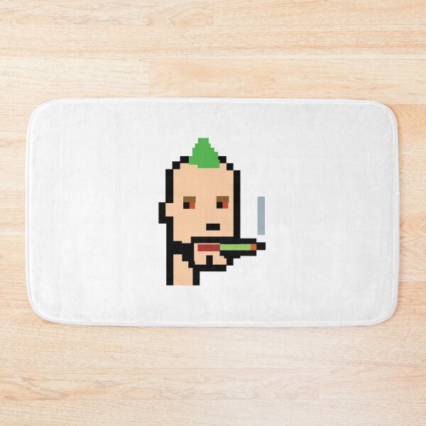 Item preview, Cryptopunk NFT blockchain, non fungible. Pixel art character, joint smoking cannabis designed and sold by Galena Georgieva.