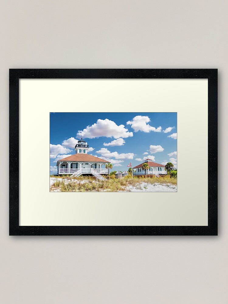 Thumbnail 1 of 7, Framed Art Print, Port Boca Grande Lighthouse designed and sold by TheProfessor101.
