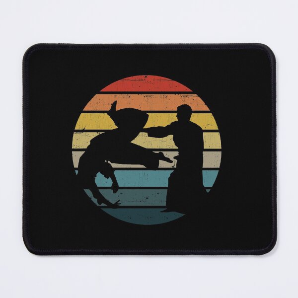 Item preview, Aikido Silhouette On A Distressed Retro Sunset graphic designed and sold by theodoros20.