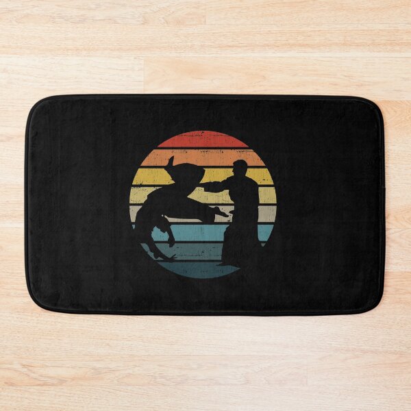 Item preview, Aikido Silhouette On A Distressed Retro Sunset graphic designed and sold by theodoros20.