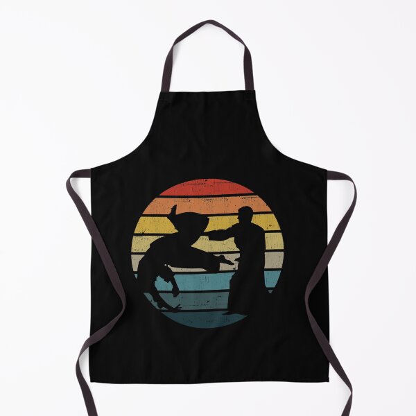 Item preview, Aikido Silhouette On A Distressed Retro Sunset graphic designed and sold by theodoros20.