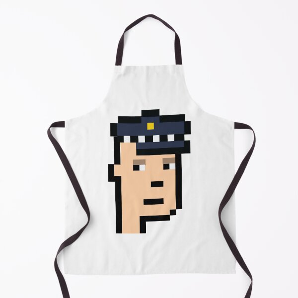 Item preview, Cryptopunk NFT blockchain, non fungible. Pixel art character poloce officer designed and sold by Galena Georgieva.