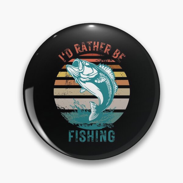 Item preview,  I'd Rather Be Fishing, Outdoor Fishing Hobby, Retro Sunset Fishing designed and sold by Benchamart.