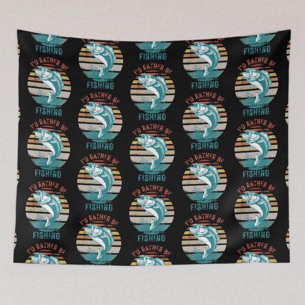 Item preview,  I'd Rather Be Fishing, Outdoor Fishing Hobby, Retro Sunset Fishing designed and sold by Benchamart.