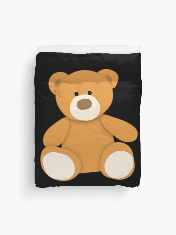 Black teddy bear duvet set hot sale