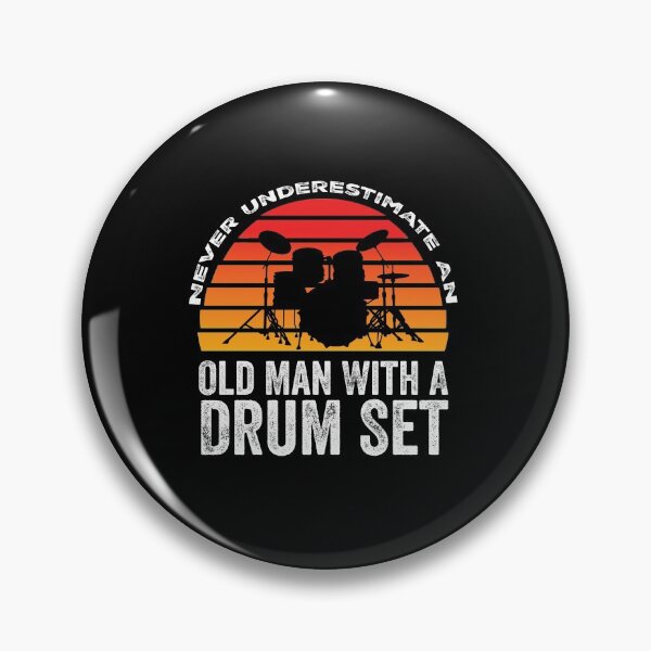 Item preview, Never Underestimate An Old Man With A Drum Set, Cool Drummer Art designed and sold by happy gift art.