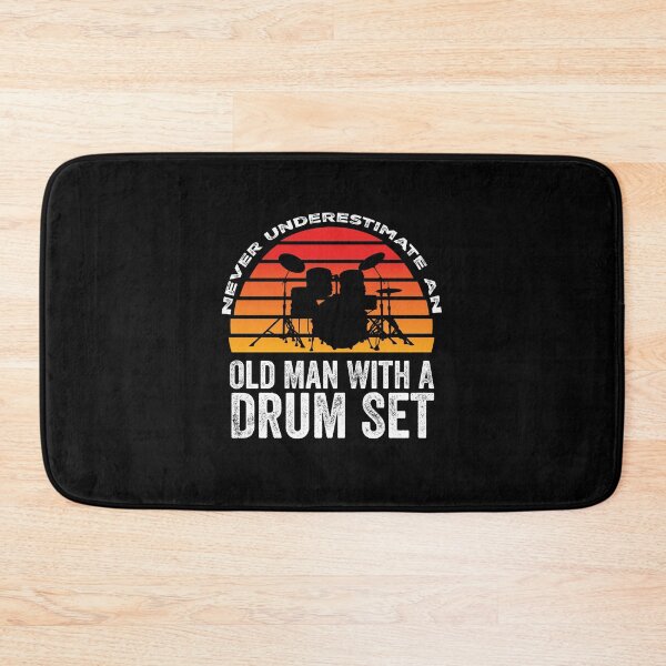 Item preview, Never Underestimate An Old Man With A Drum Set, Cool Drummer Art designed and sold by happy gift art.
