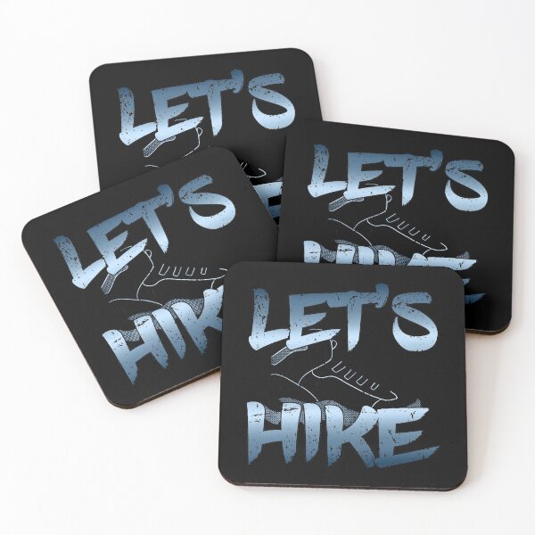 Item preview, Let's Hike (Hiking Quote - Old Washed Out Vintage Retro Distressed Grunge Look - Hiking Boots - Hiking Equipment) designed and sold by SassyClassyMe.