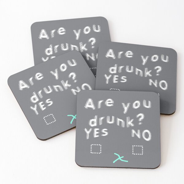 Item preview, Blurred Vision Are You Drunk Sobriety Test For Partygoers White Text designed and sold by taiche.