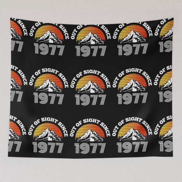 Item preview, Vintage Out Of Sight Since 1977 Birth Year Mountains designed and sold by RGRamsey.