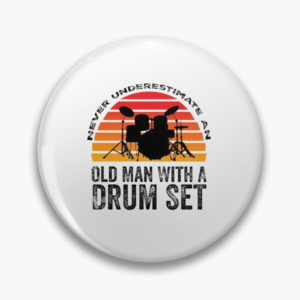 Item preview, Never Underestimate An Old Man With A Drum Set, Cool Drummer Art designed and sold by happy gift art.