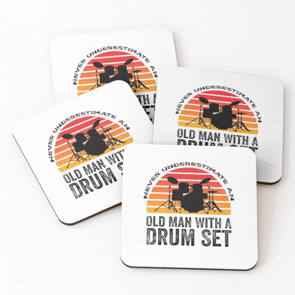 Item preview, Never Underestimate An Old Man With A Drum Set, Cool Drummer Art designed and sold by happy gift art.