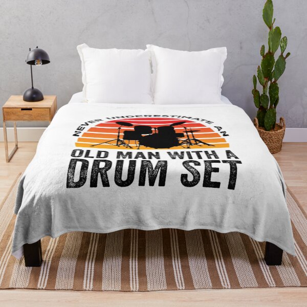 Item preview, Never Underestimate An Old Man With A Drum Set, Cool Drummer Art designed and sold by happy gift art.