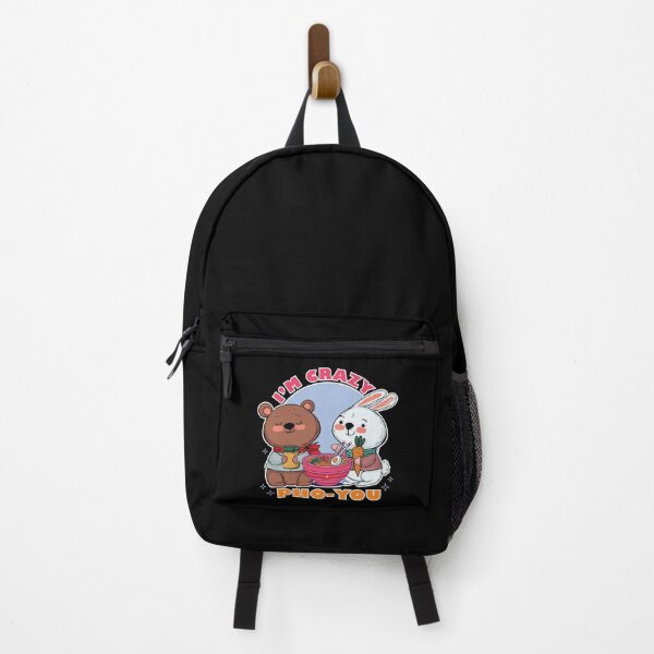 Item preview, Cute I'm Crazy Pho You | Rabbit and Bear Eating Ramen Kawaii for Animal Lovers  designed and sold by MadrigueraSM-.