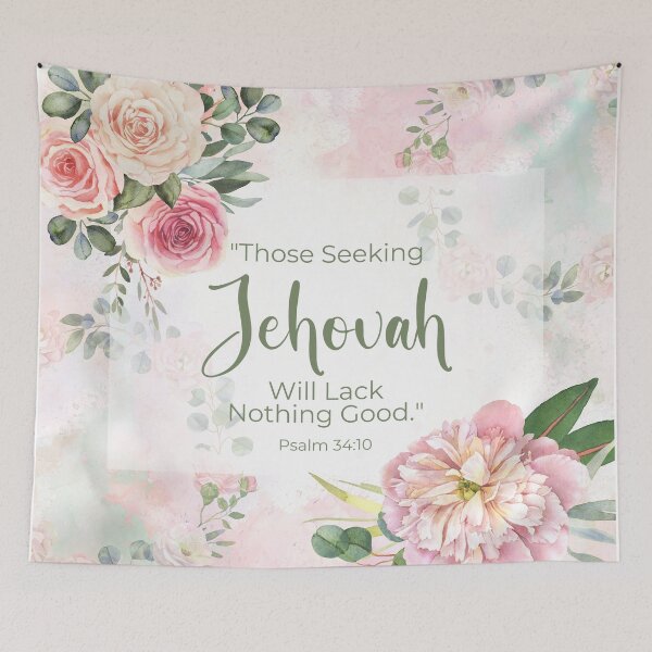 Item preview, JW 2022 Year Text Those Seeking Jehovah Will Lack Nothing Good Psalm 34:10 designed and sold by Power of Print.