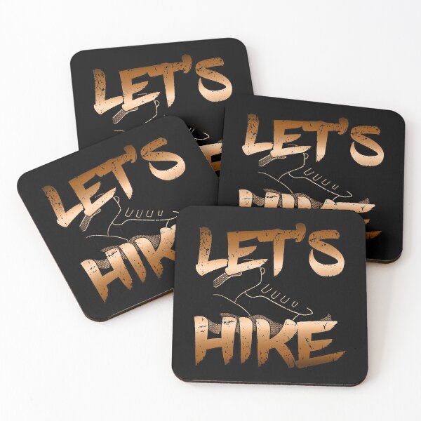 Item preview, Let's Hike (Hiking Quote - Old Washed Out Vintage Retro Distressed Brown Grunge Look - Hiking Boots - Hiking Equipment) designed and sold by SassyClassyMe.