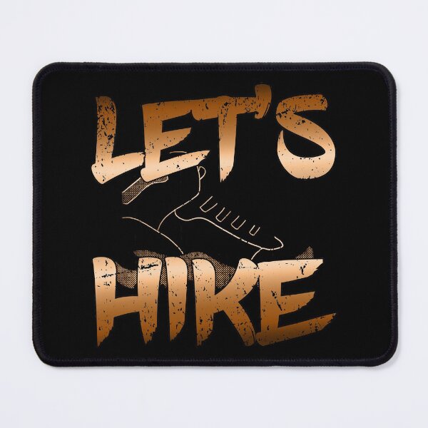Item preview, Let's Hike (Hiking Quote - Old Washed Out Vintage Retro Distressed Brown Grunge Look - Hiking Boots - Hiking Equipment) designed and sold by SassyClassyMe.