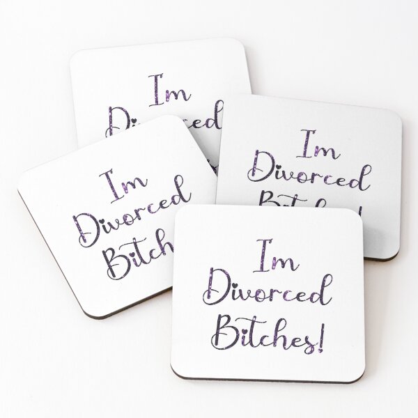 Item preview, gold I'm divorced bitches funny finally Divorced, , Divorcee Party Just Divorced AF, Divorce Announcement, Feminist designed and sold by joygift369.