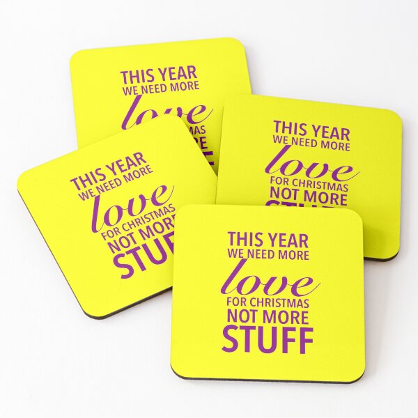 Item preview, This year we need more love for Christmas, not more stuff - Motivational Slogan Words designed and sold by Delandor.