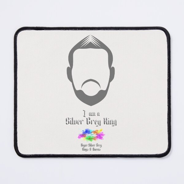Item preview,     I am a Silver Grey king Man's face portrait [White] designed and sold by markyboyce247.