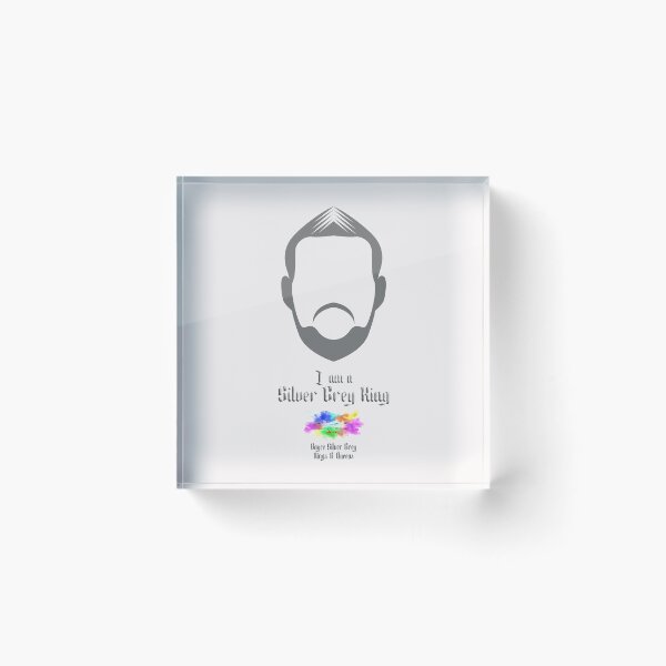 Item preview,     I am a Silver Grey king Man's face portrait [White] designed and sold by markyboyce247.