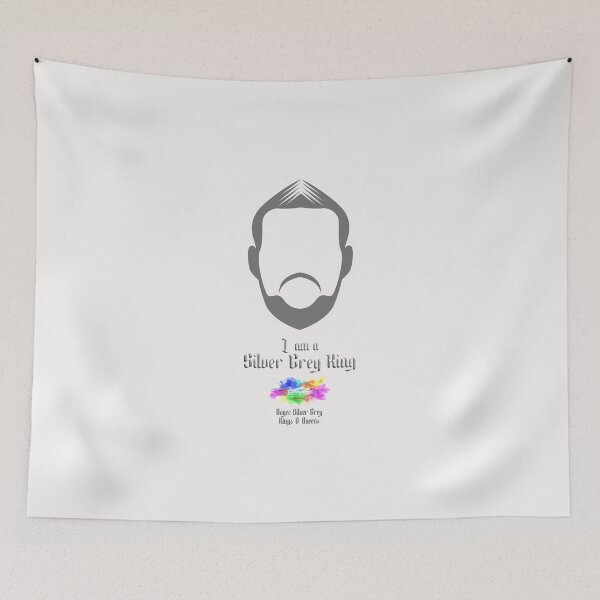 Item preview,     I am a Silver Grey king Man's face portrait [White] designed and sold by markyboyce247.