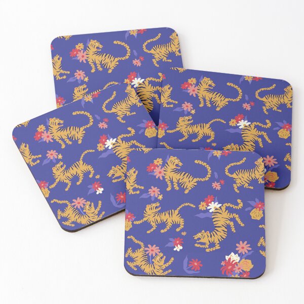 Item preview, Tiger Floral Pattern designed and sold by MizzKarizmah.