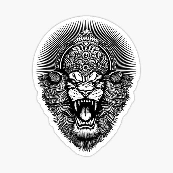 Premium Vector | Barbarian lion god