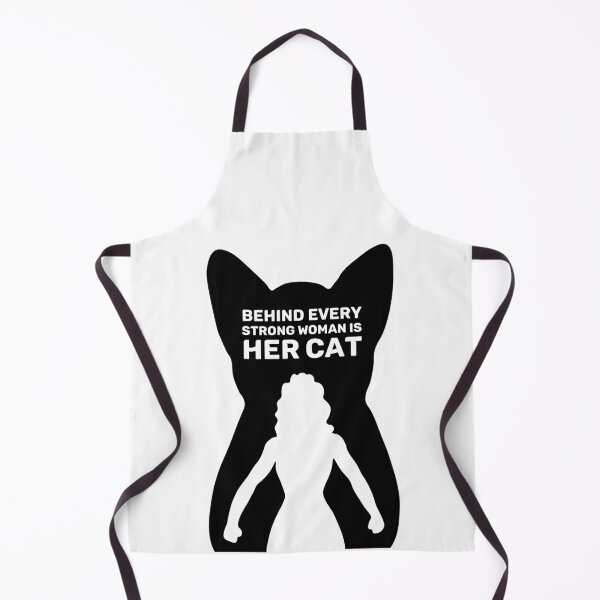 Item preview, Behind Every Strong Woman is Her Cat | White designed and sold by Wintre2.
