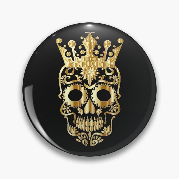 Item preview, golden skull with crown designed and sold by Coco1292021.